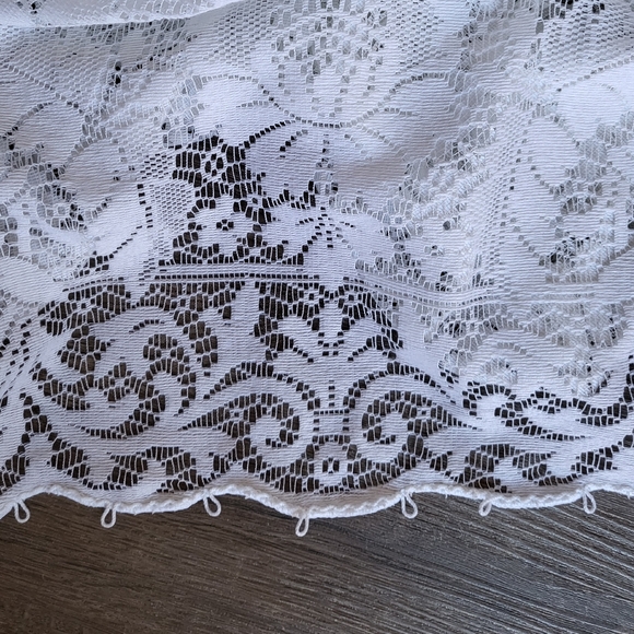 Vintage Lace Tablecloth Picot Edge 94x68" Rectangle - Picture 3 of 4